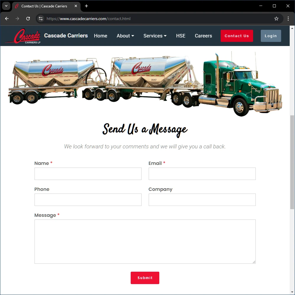 Contact Us Form Example