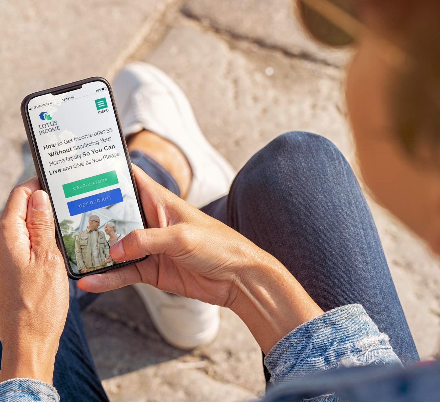 Person using a Mobile App