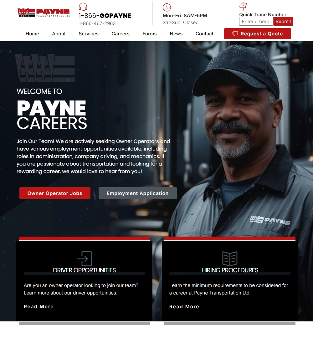 Payne Web Design Example