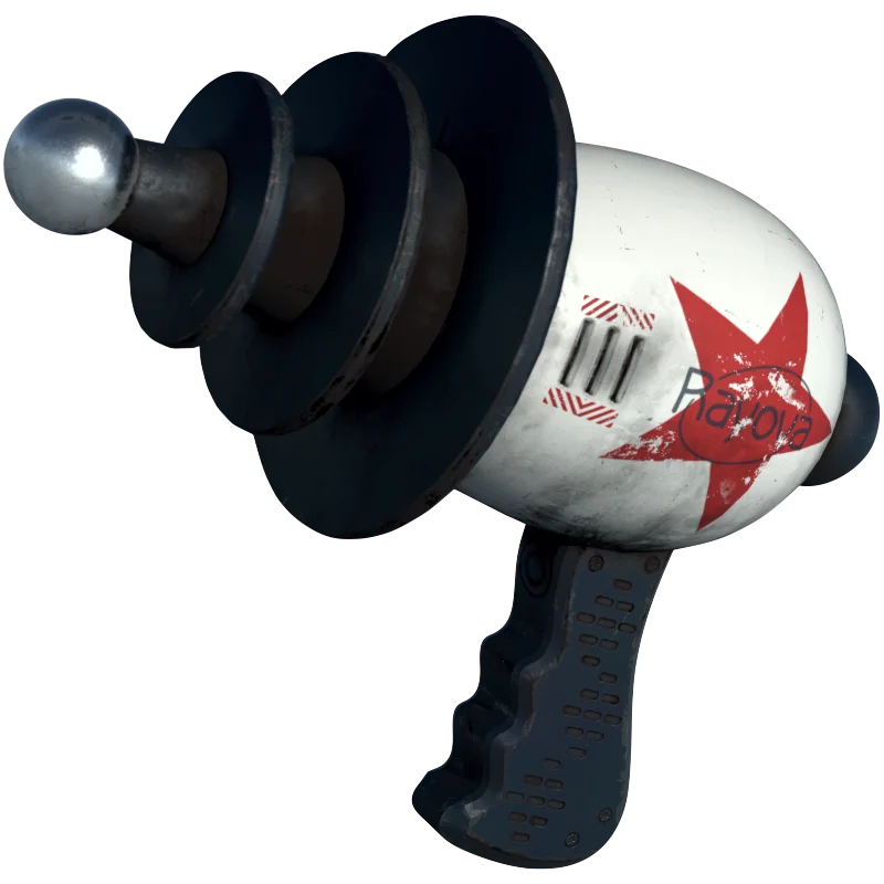 Rayova Ray Gun Mascot