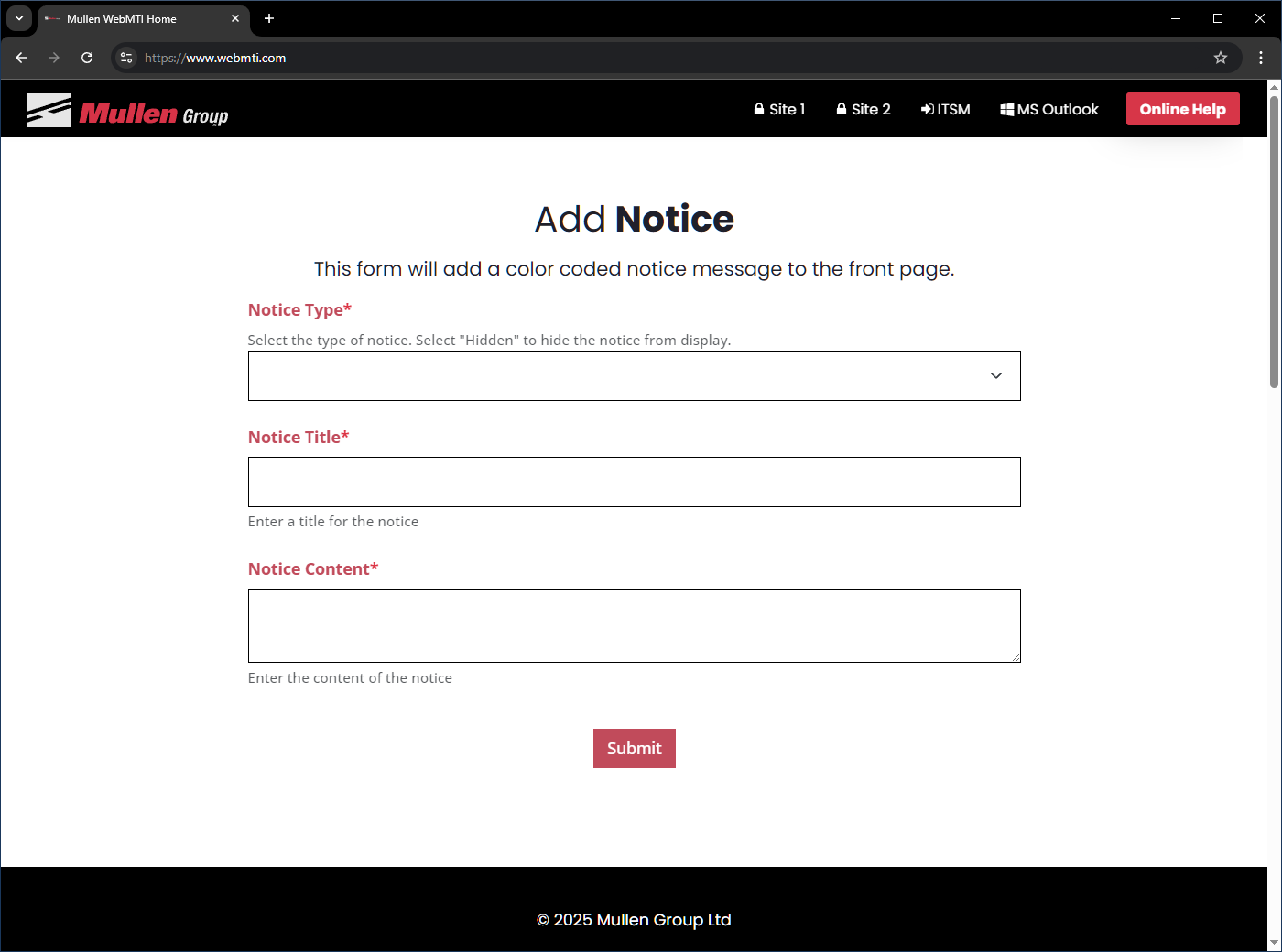 Update Notice Form Wizara Cantrip Notice Form